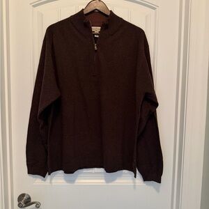 Tommy Bahama Men's Dark Brown Zip-Up Sweater